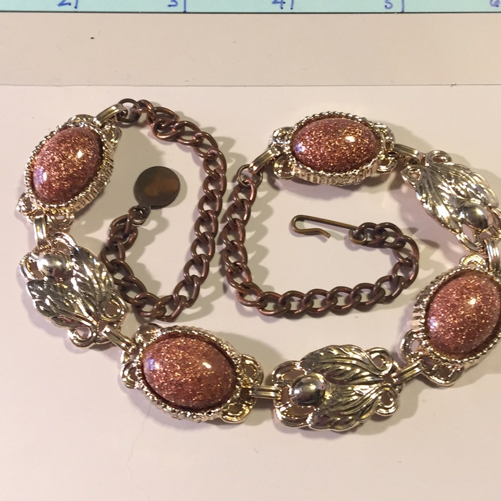 Vintage sparkly faux sandstone necklace